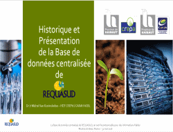 Historique et présentation de la bdd